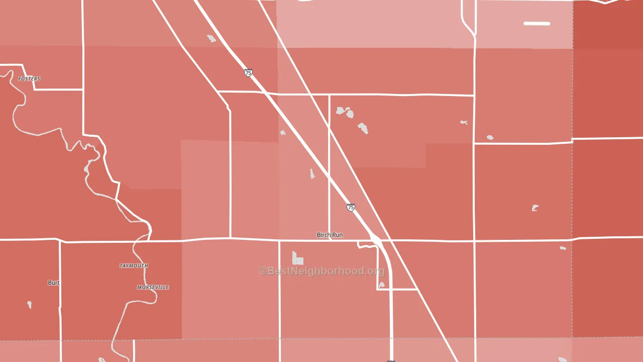 48415, MI block-group political-lean map