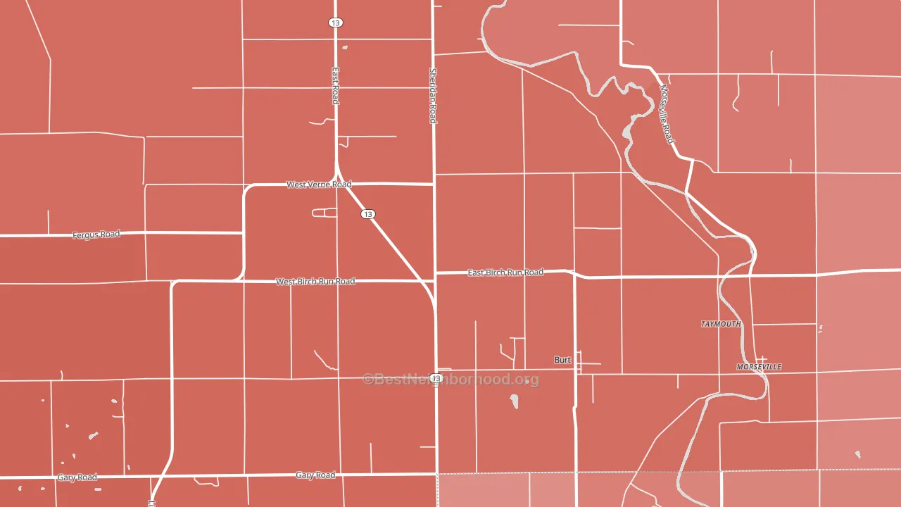48417, MI block-group political-lean map