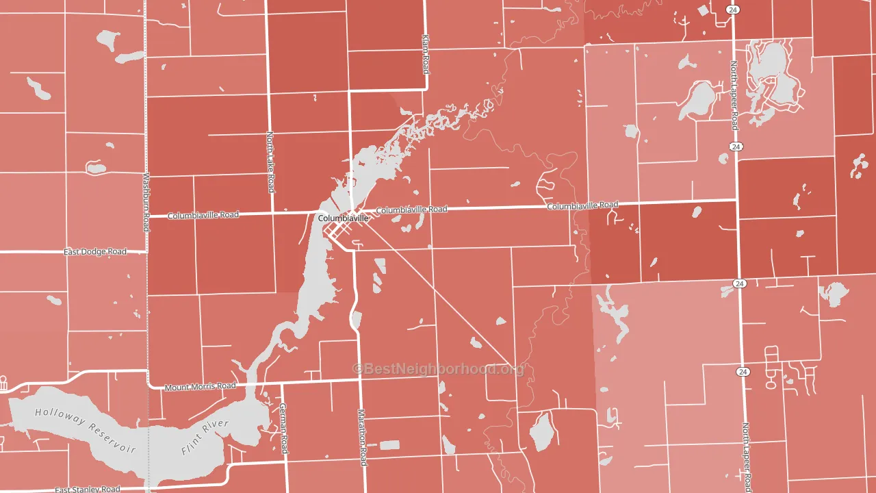 48421, MI block-group political-lean map