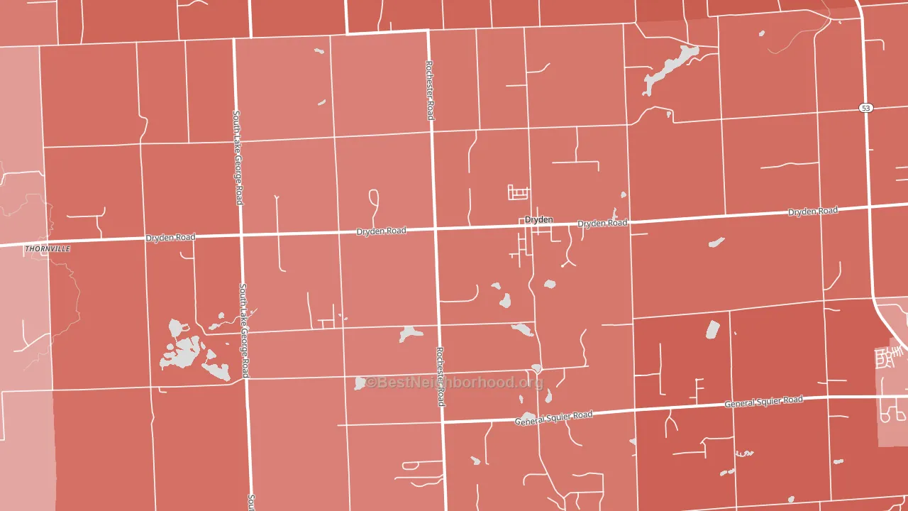 48428, MI block-group political-lean map