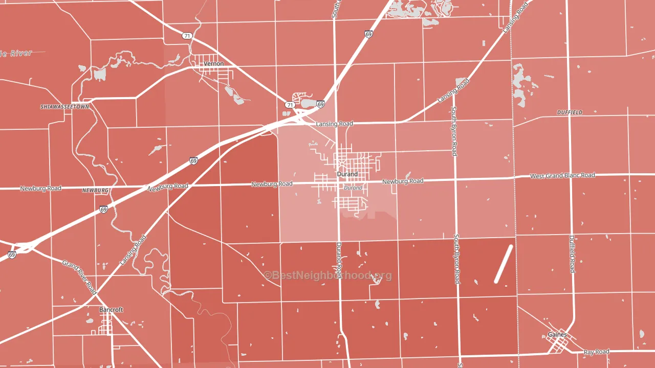 48429, MI block-group political-lean map