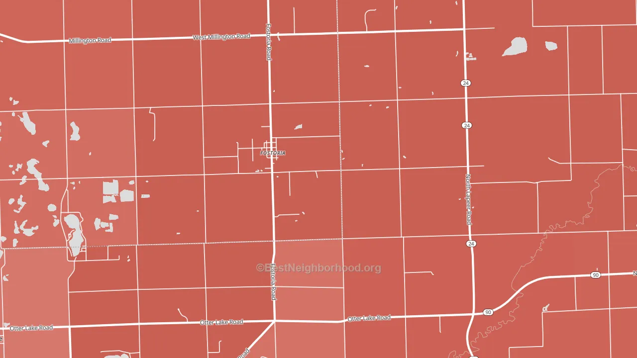 48435, MI block-group political-lean map