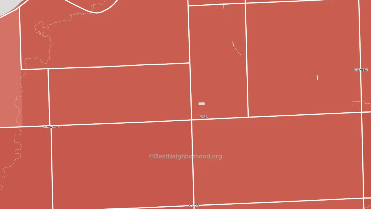 48445, MI block-group political-lean map