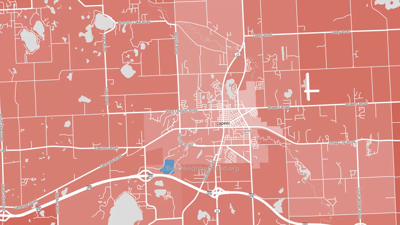 48446, MI block-group political-lean map