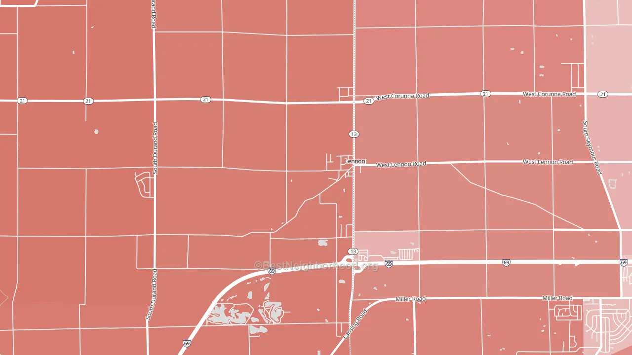 48449, MI block-group political-lean map