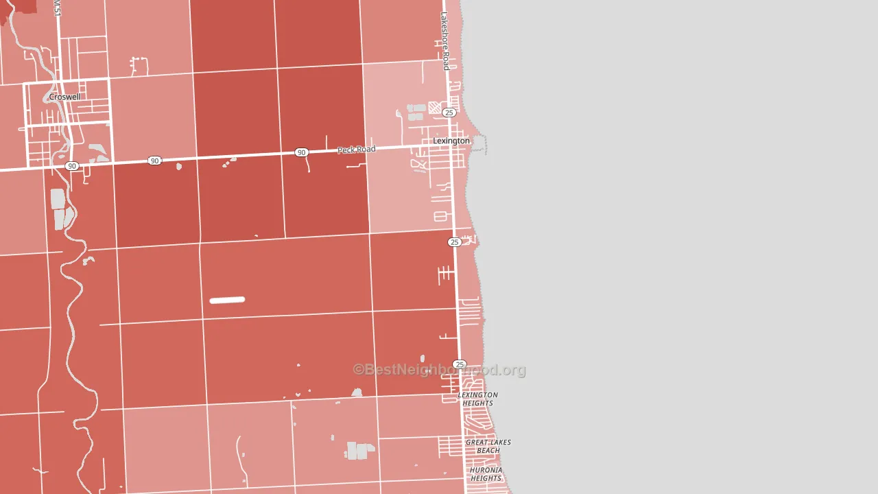 48450, MI block-group political-lean map