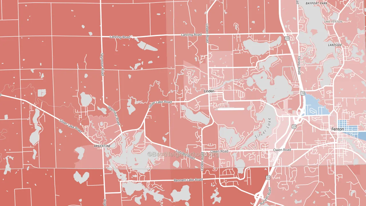 48451, MI block-group political-lean map