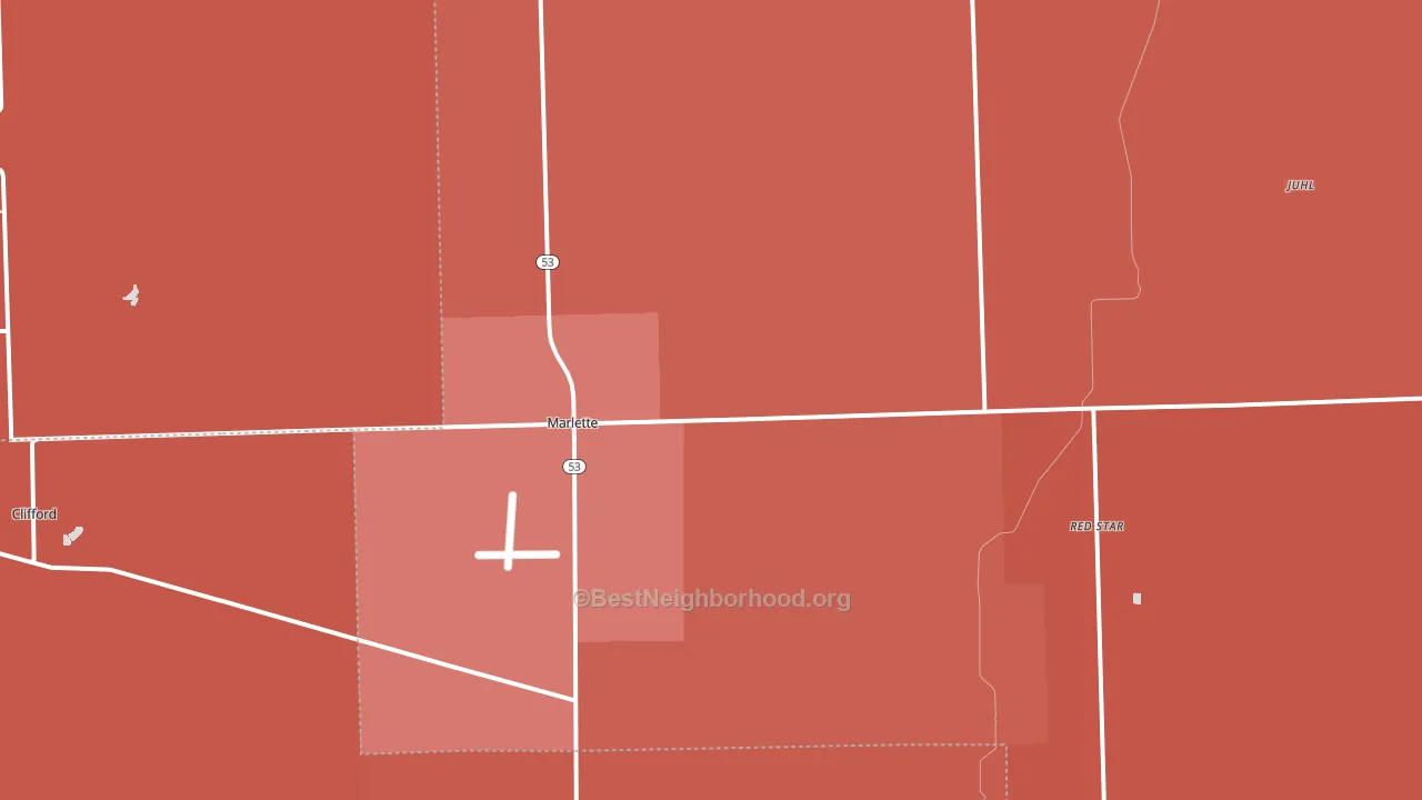 48453, MI block-group political-lean map