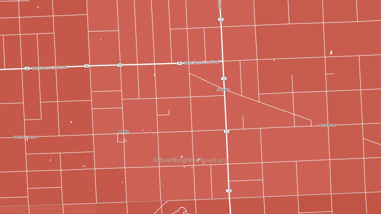 48454, MI block-group political-lean map