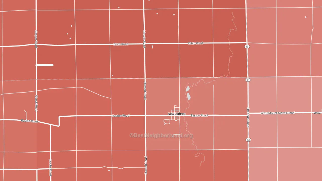 48460, MI block-group political-lean map