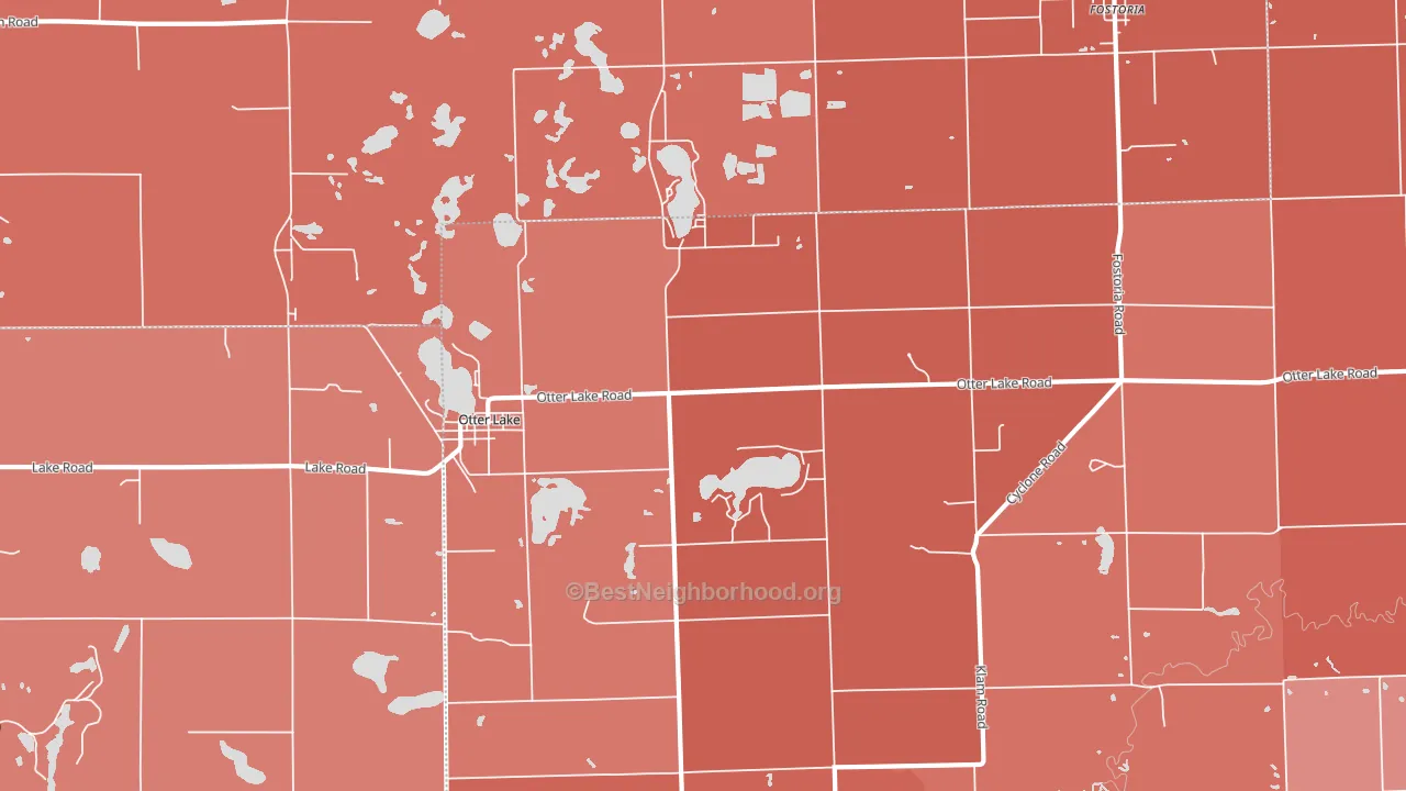 48464, MI block-group political-lean map