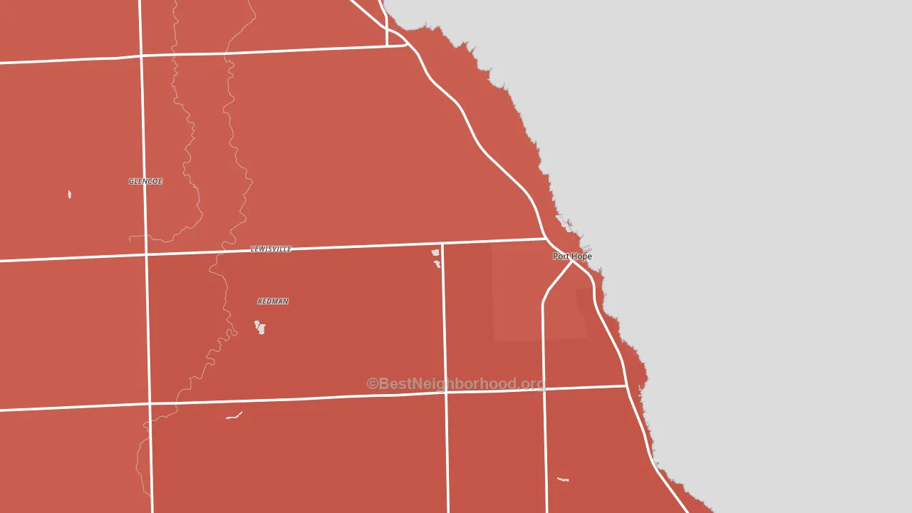 48468, MI block-group political-lean map