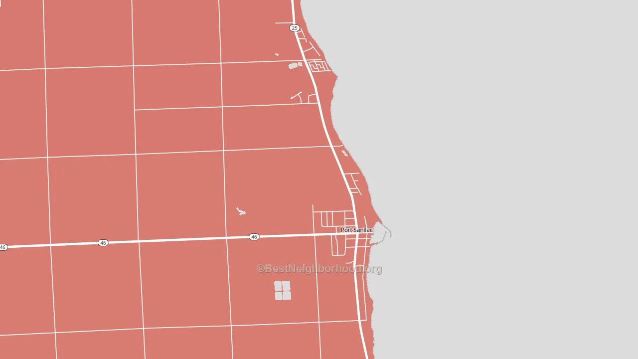48469, MI block-group political-lean map