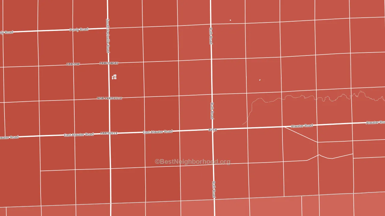 48470, MI block-group political-lean map