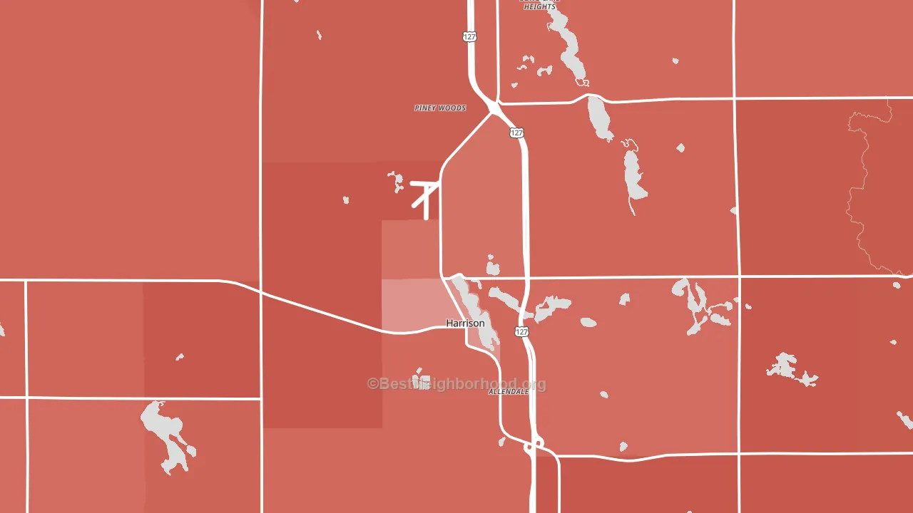 48625, MI block-group political-lean map