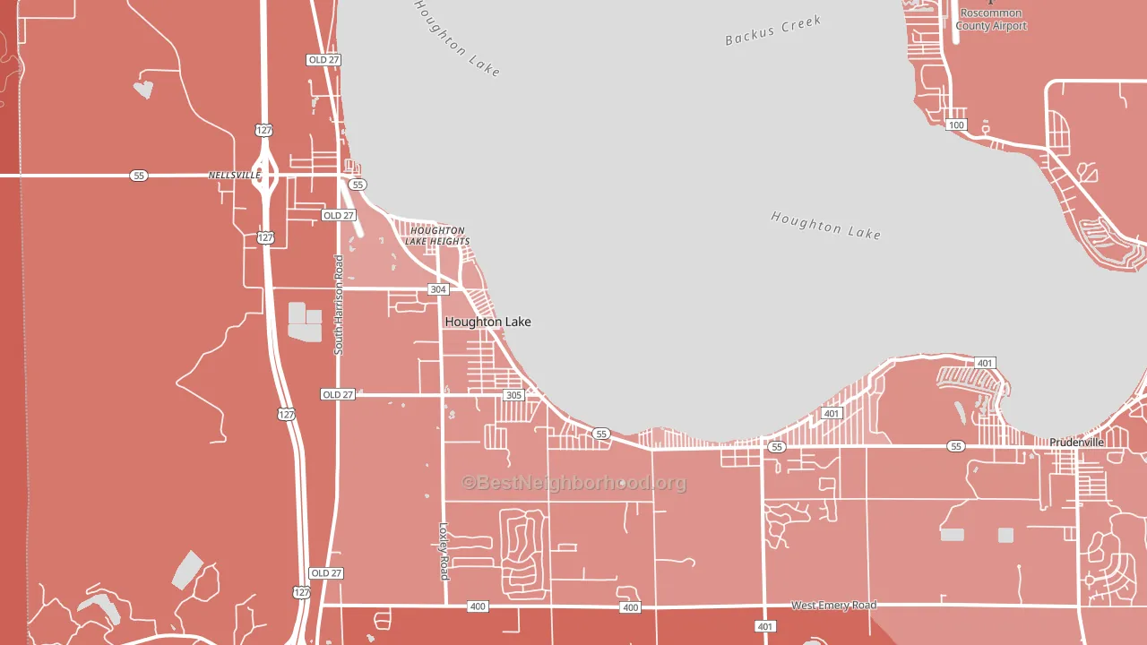 48629, MI block-group political-lean map