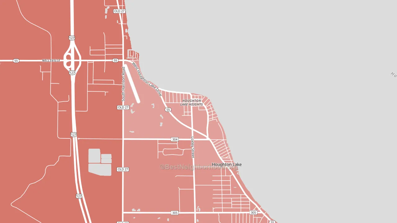 48630, MI block-group political-lean map
