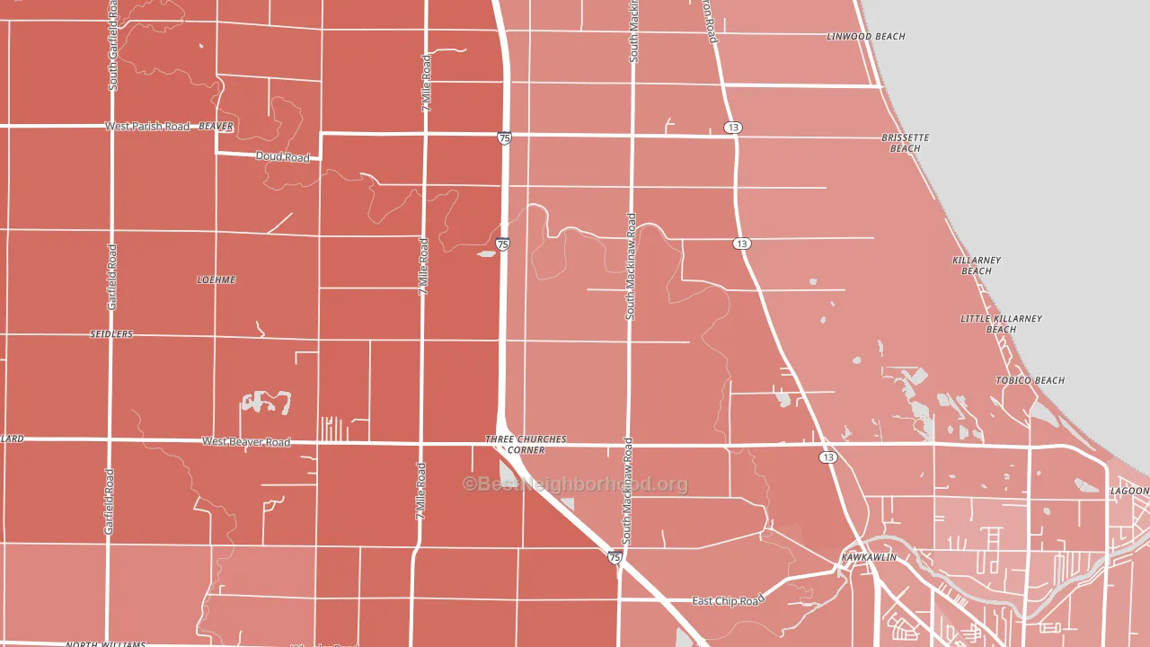 48631, MI block-group political-lean map