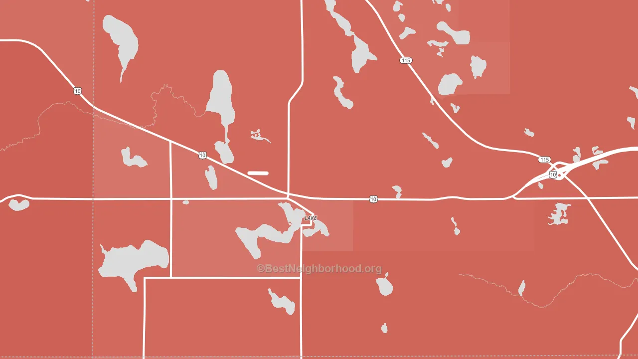 48632, MI block-group political-lean map