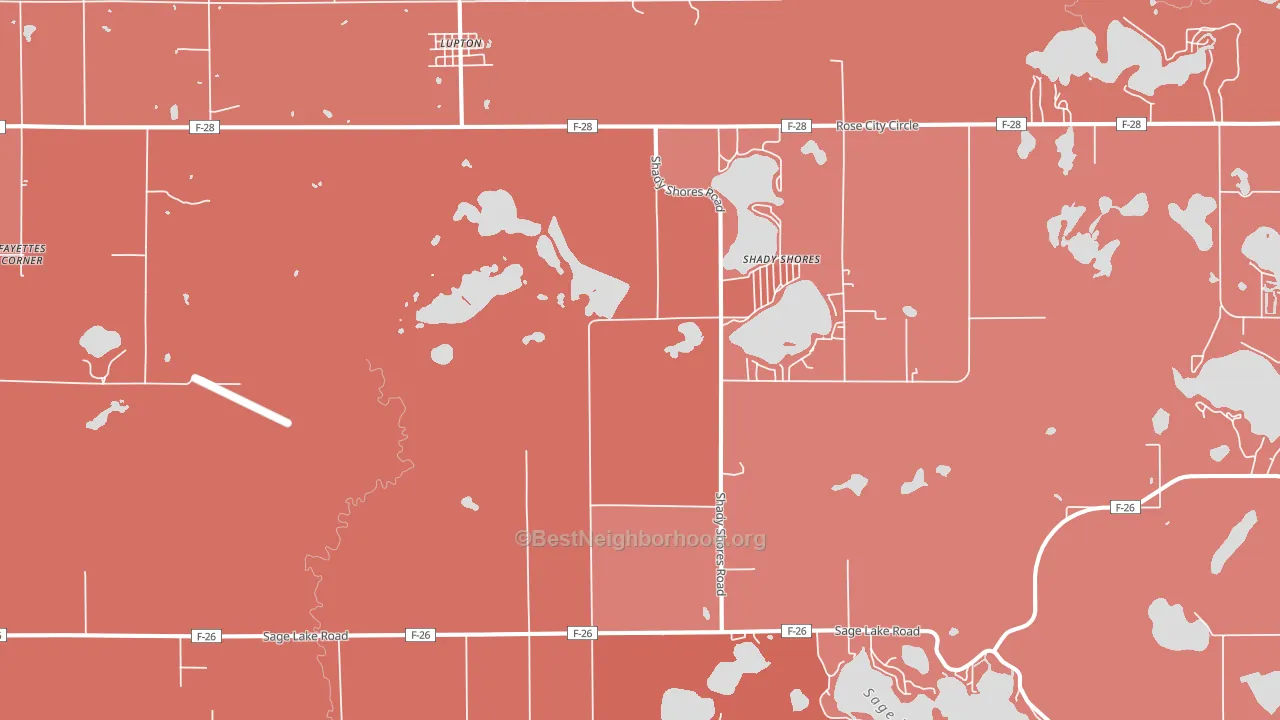 48635, MI block-group political-lean map