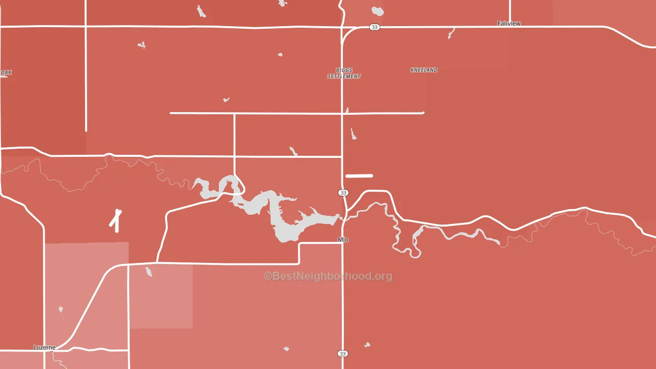 48647, MI block-group political-lean map