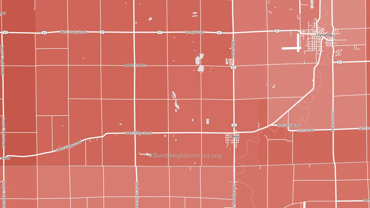 48649, MI block-group political-lean map