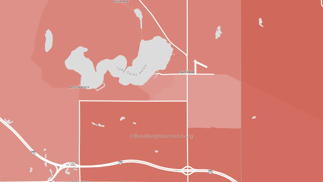 48656, MI block-group political-lean map