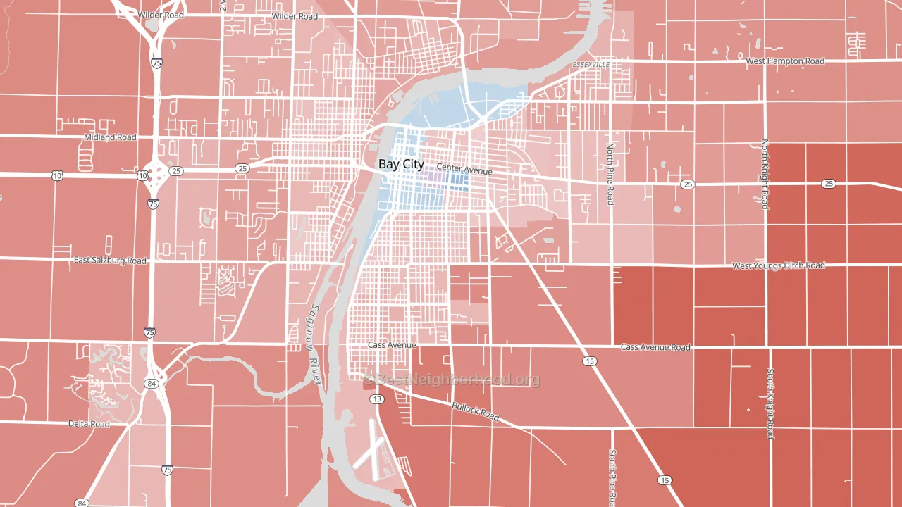 48708, MI block-group political-lean map