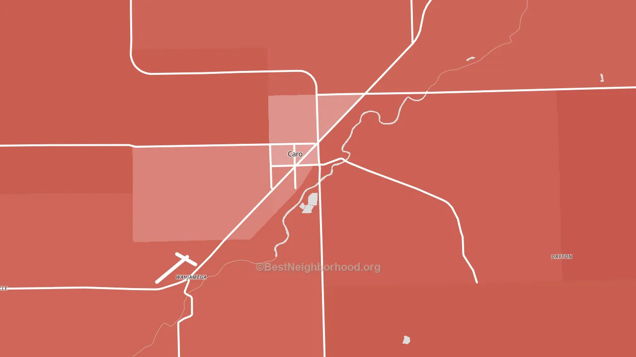 48723, MI block-group political-lean map