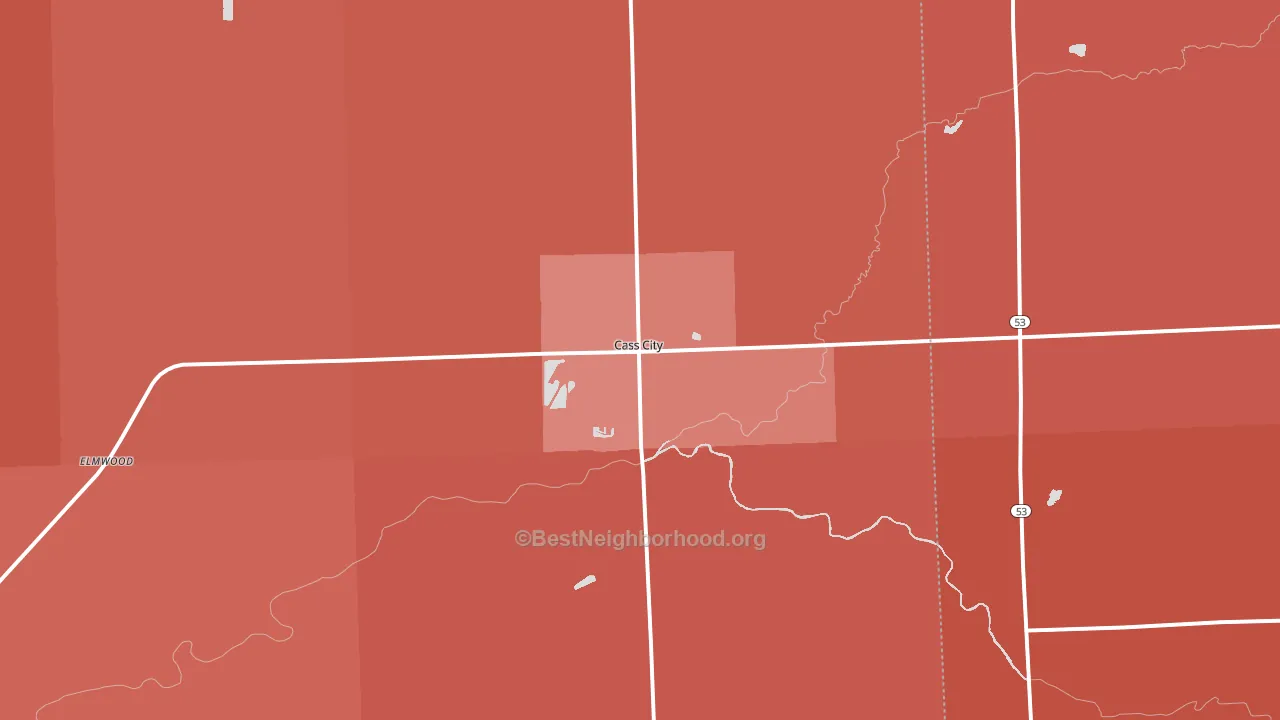 48726, MI block-group political-lean map