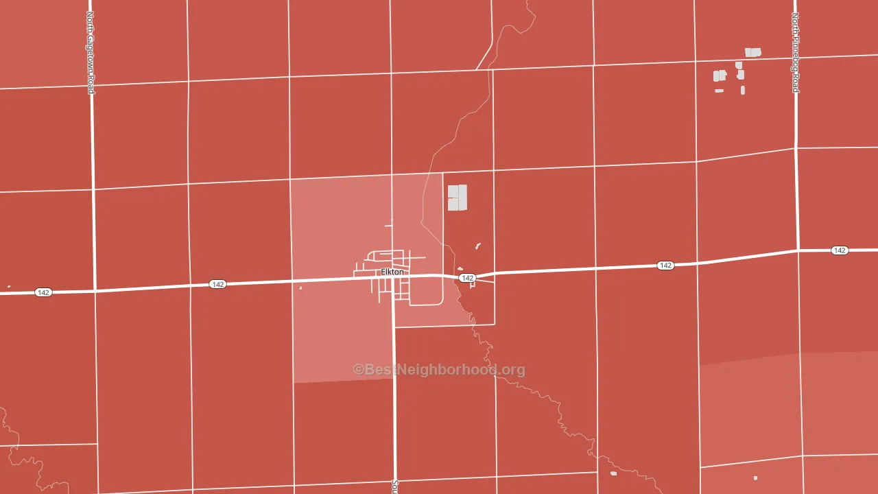 48731, MI block-group political-lean map