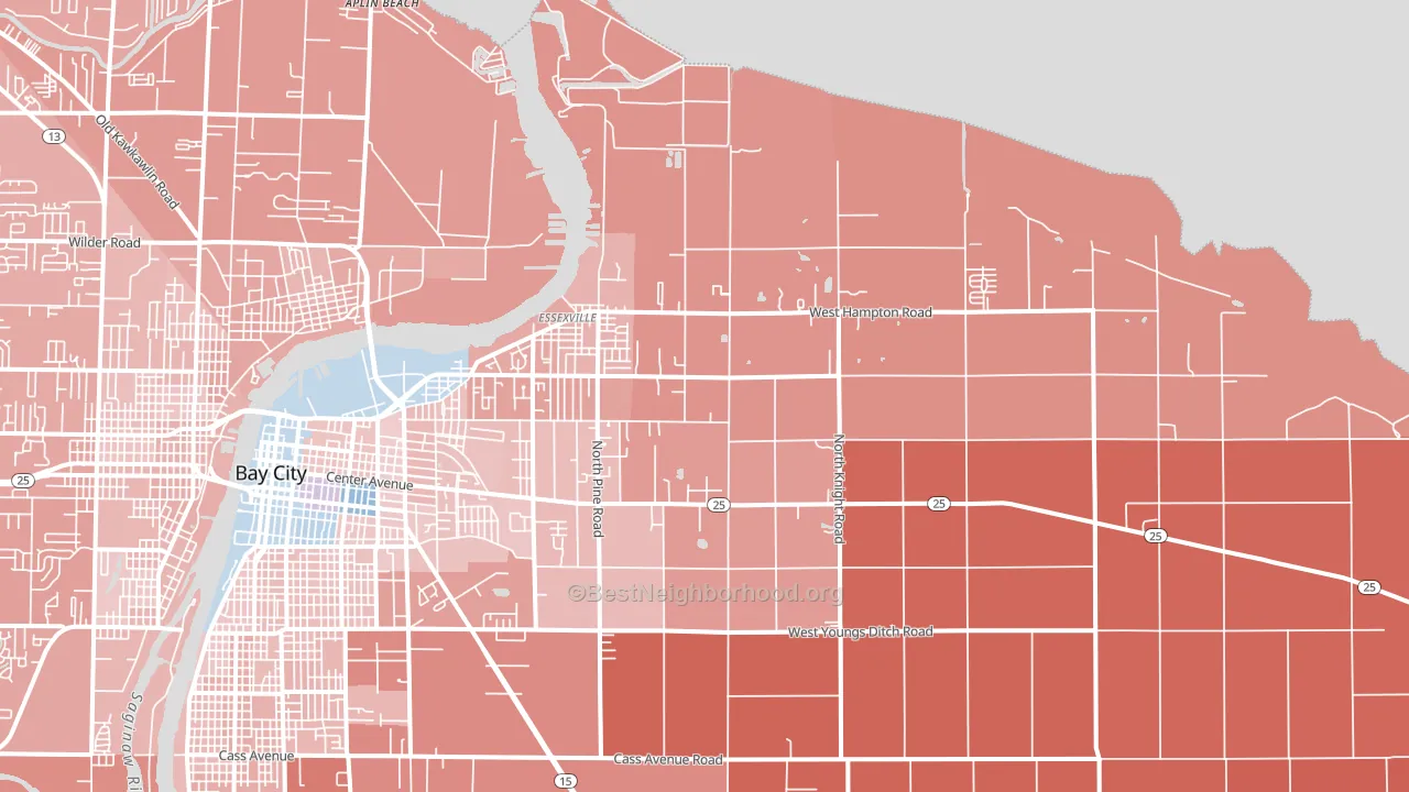 48732, MI block-group political-lean map