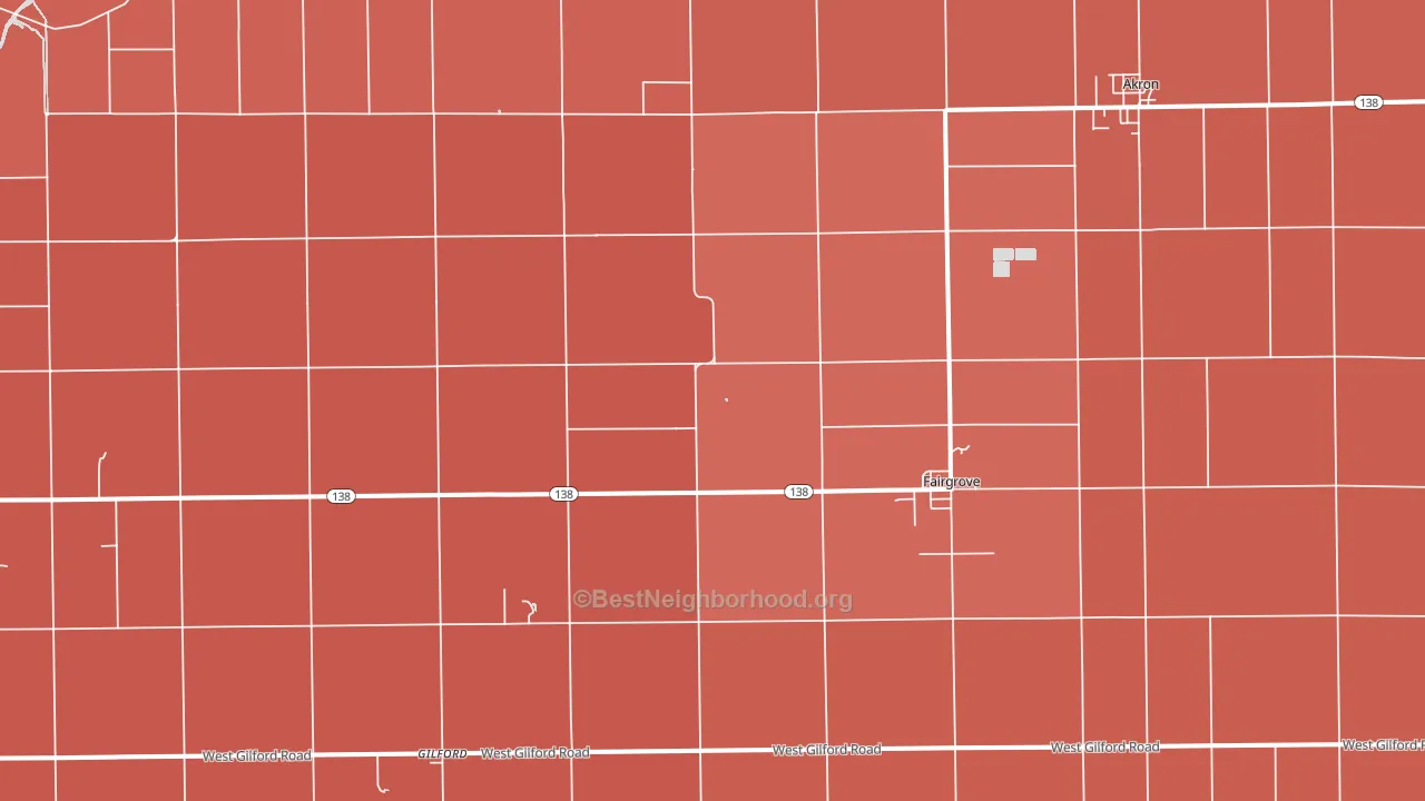 48733, MI block-group political-lean map