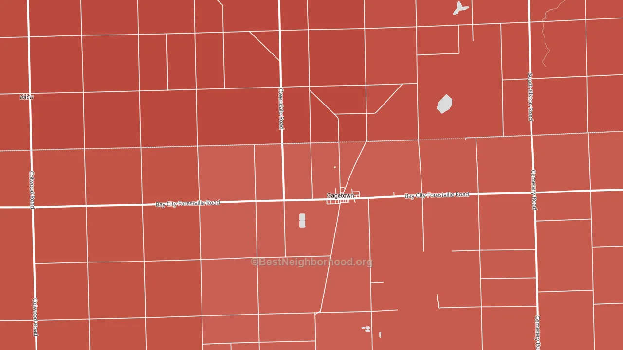 48735, MI block-group political-lean map