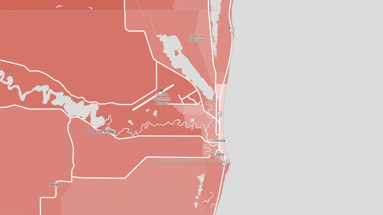 48750, MI block-group political-lean map