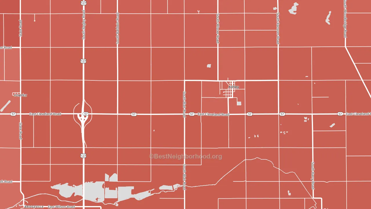 48806, MI block-group political-lean map