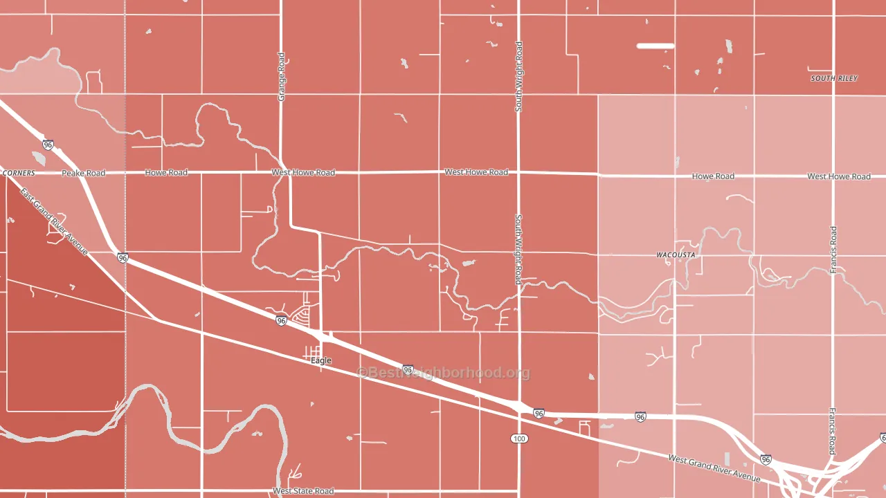 48822, MI block-group political-lean map