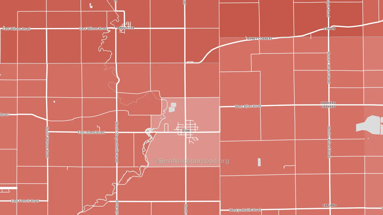 48831, MI block-group political-lean map
