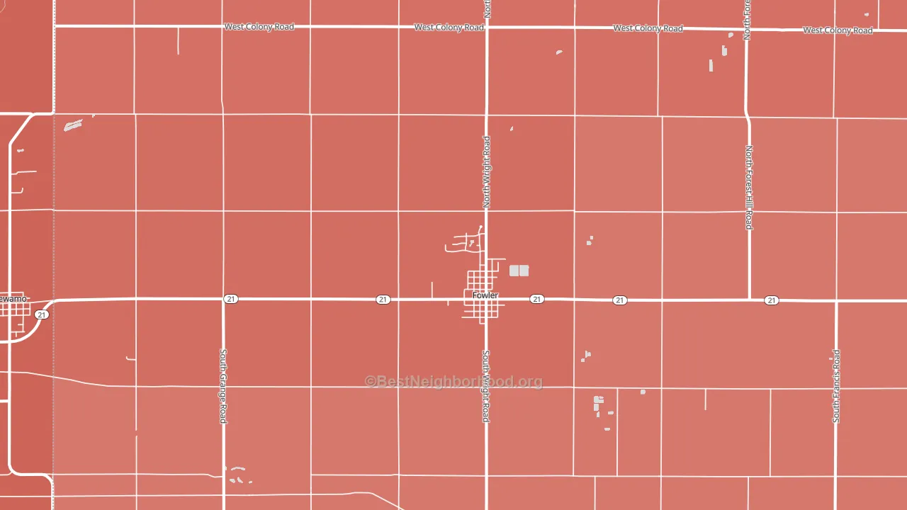 48835, MI block-group political-lean map