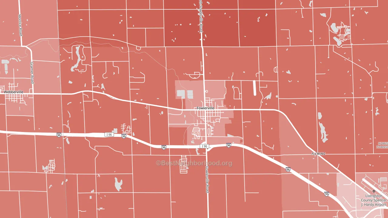 48836, MI block-group political-lean map