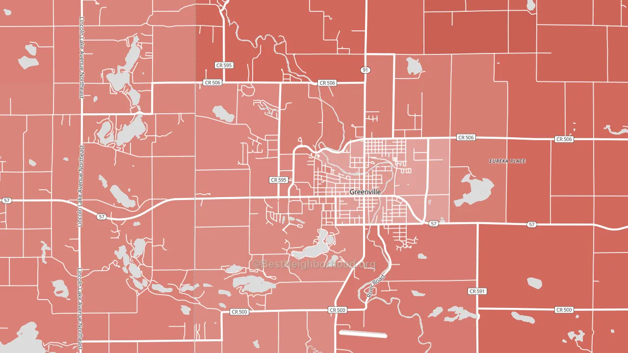 48838, MI block-group political-lean map