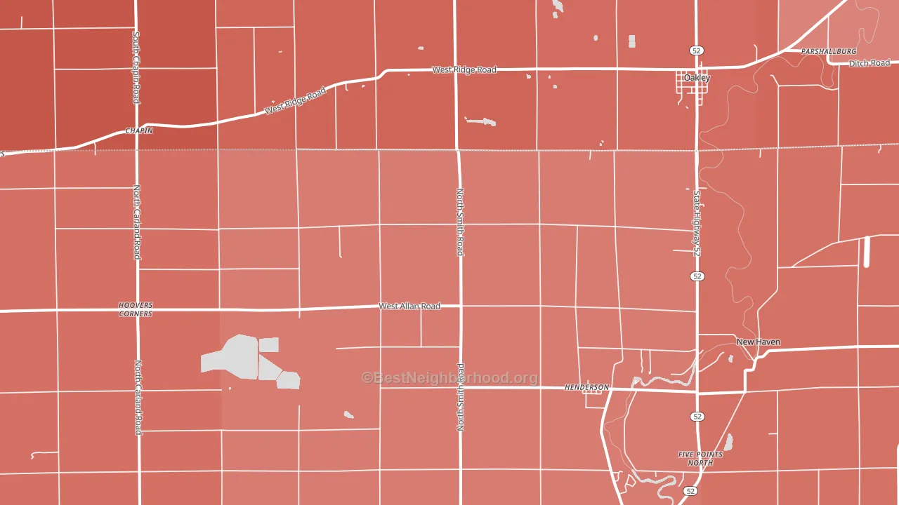48841, MI block-group political-lean map
