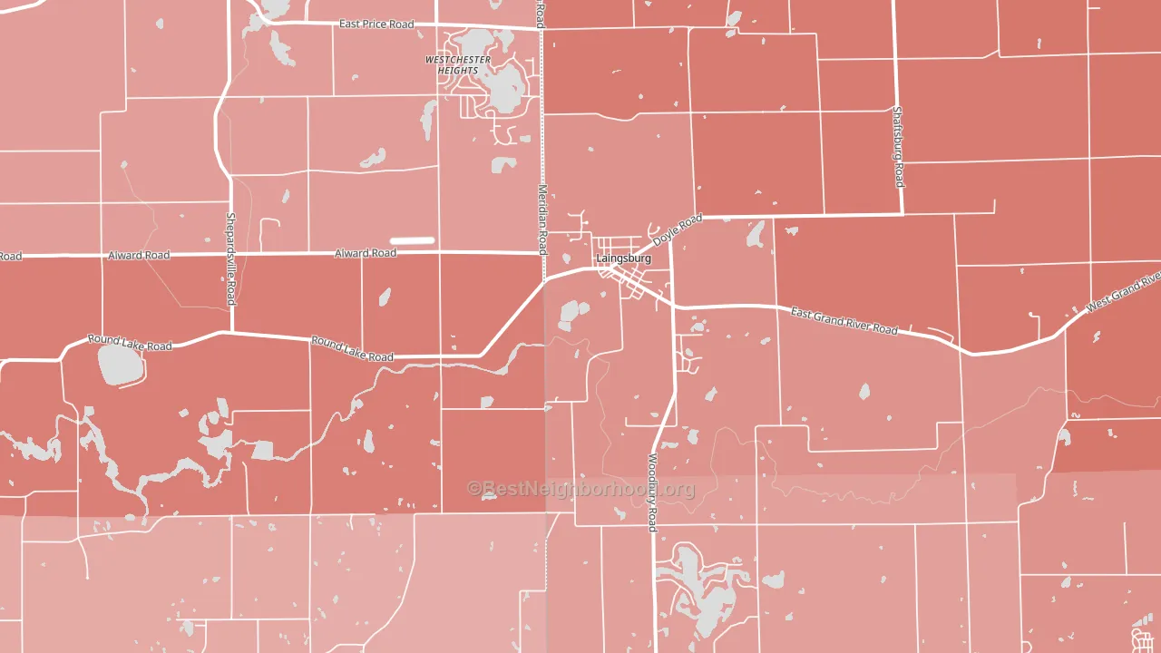 48848, MI block-group political-lean map