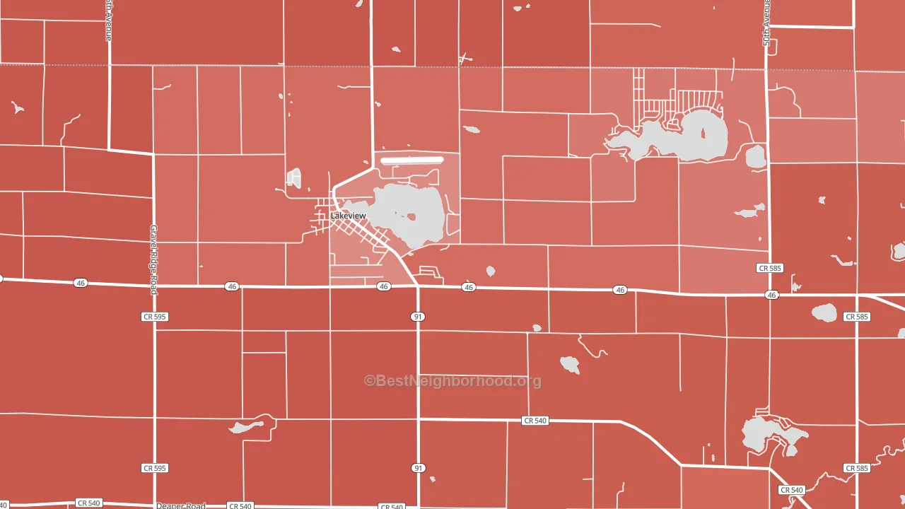 48850, MI block-group political-lean map