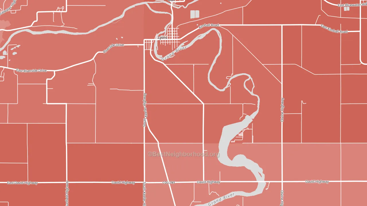 48851, MI block-group political-lean map