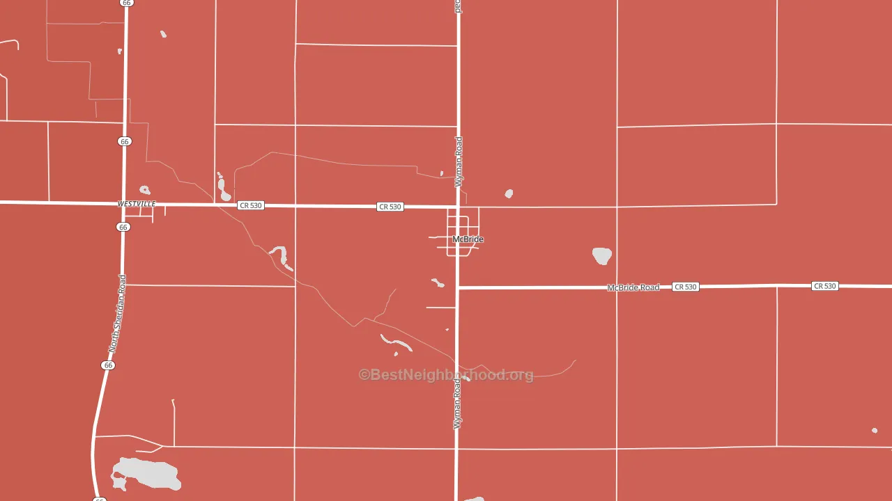 48852, MI block-group political-lean map