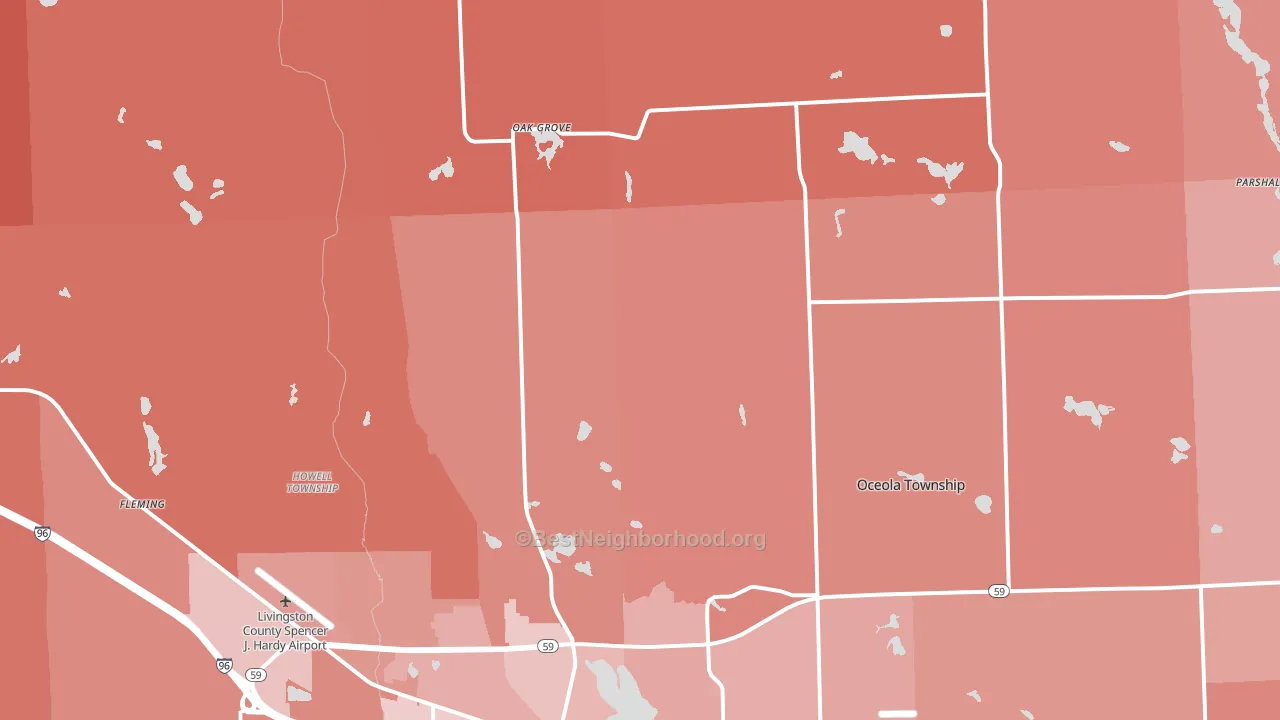 48855, MI block-group political-lean map