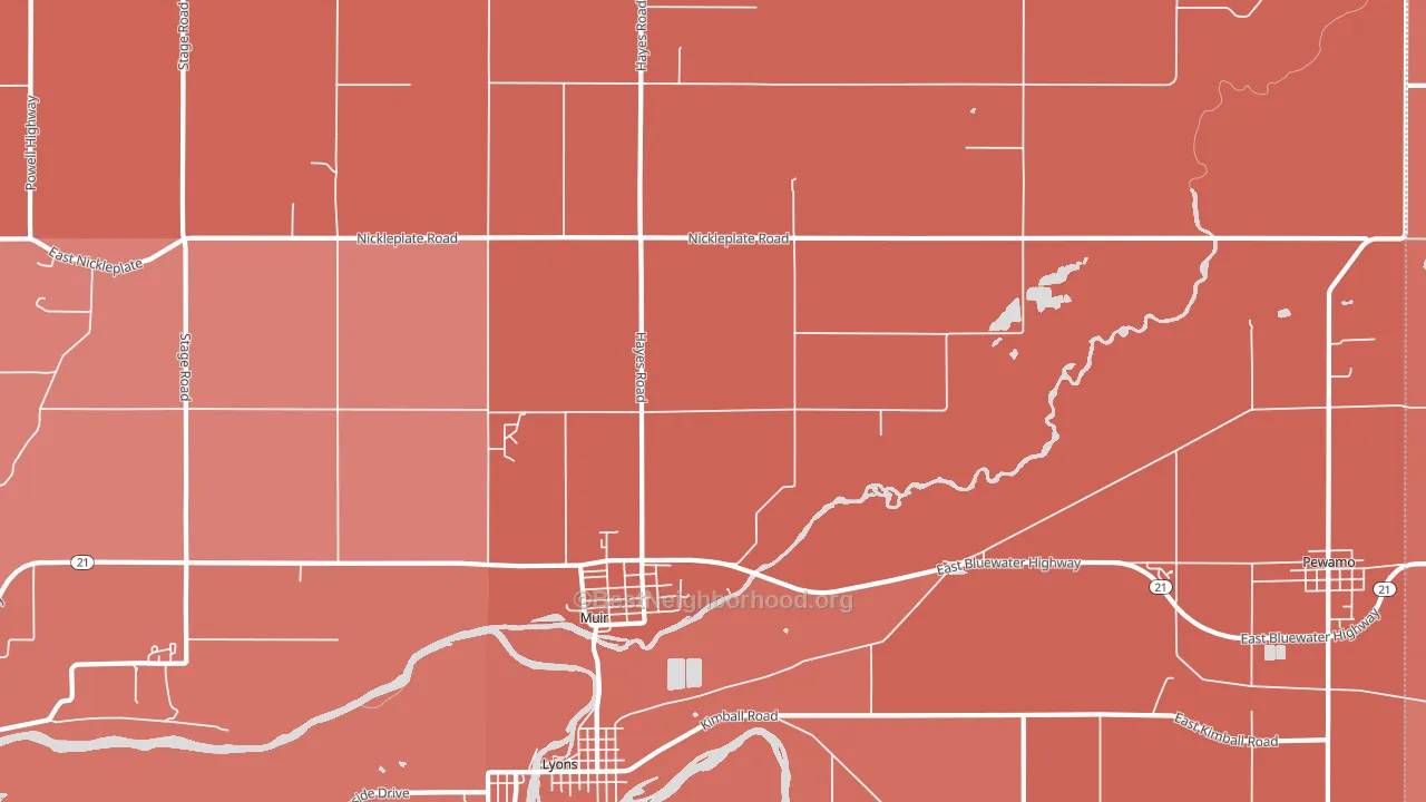 48860, MI block-group political-lean map