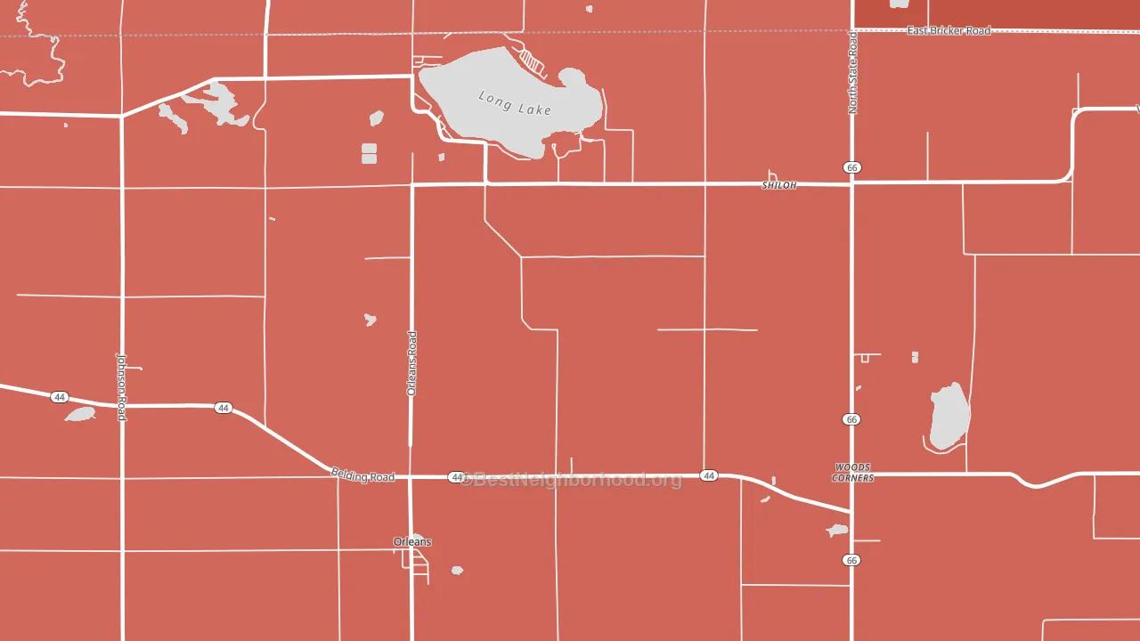 48865, MI block-group political-lean map