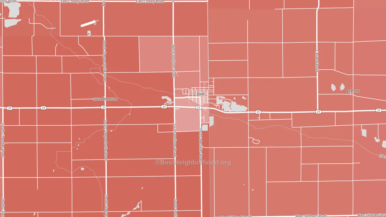 48866, MI block-group political-lean map